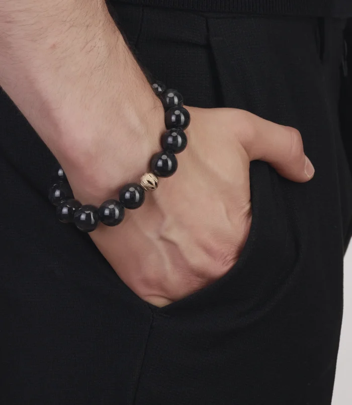 Bracelet en jade noir