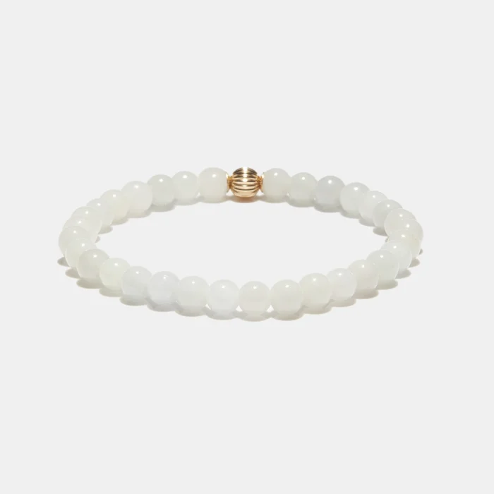Bracelet élégance en jade blanc