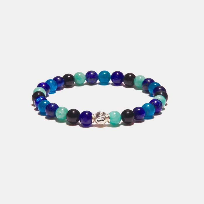 Soriana - Bracelet mix pierre bleu