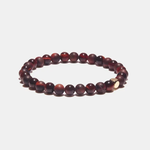 Bracelet oeil de taureau aux couleurs chaudes