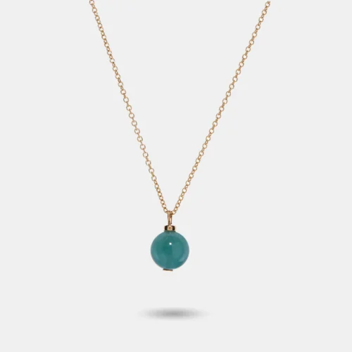 collier en jade bleu et vert