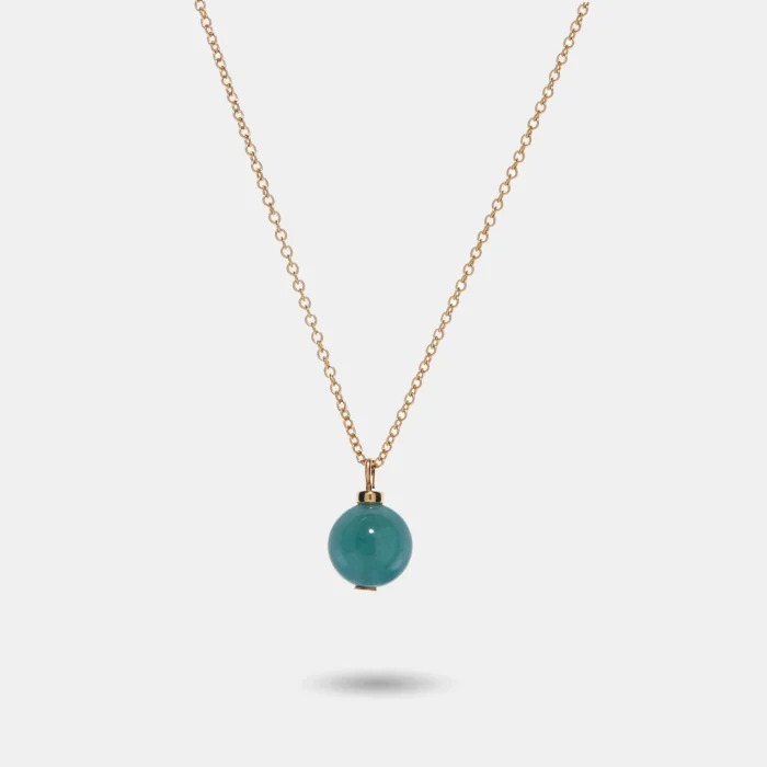 collier en jade bleu et vert