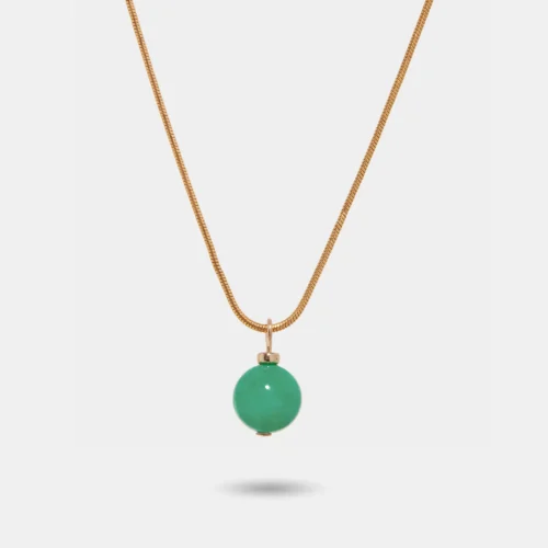 Collier en jade vert