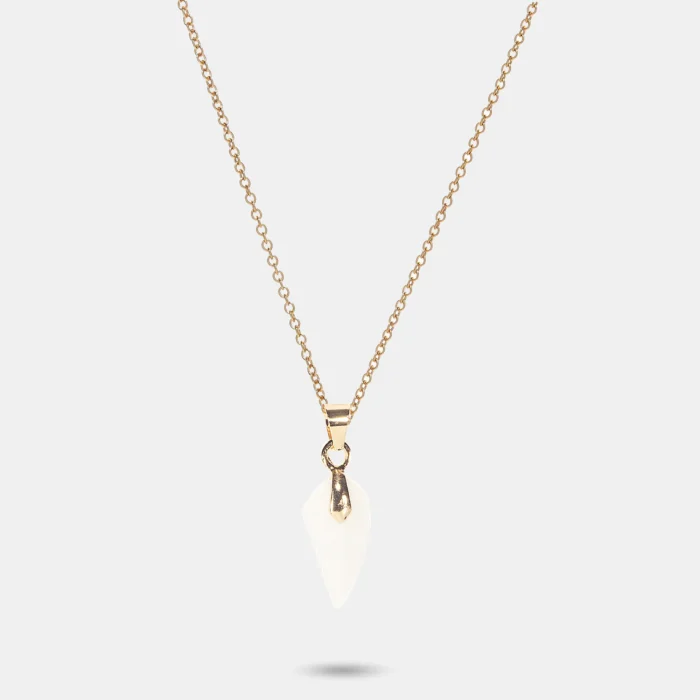 collier blanc en jade