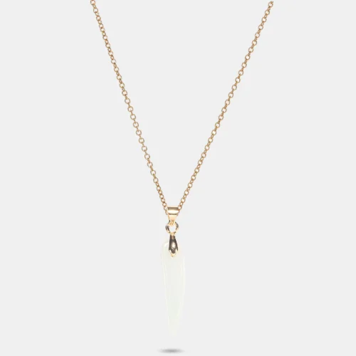 Griffe de Jade Blanc véritable collier pour femme