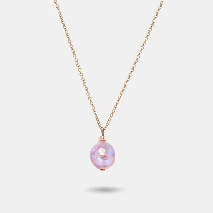 collier perle de culture lavande