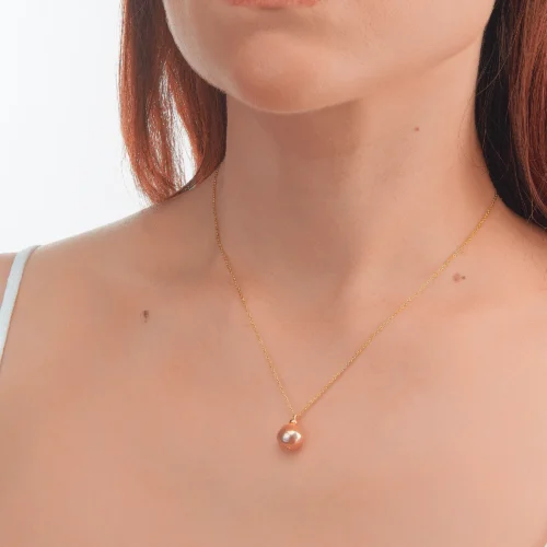 collier perle de culture champagne pour femme