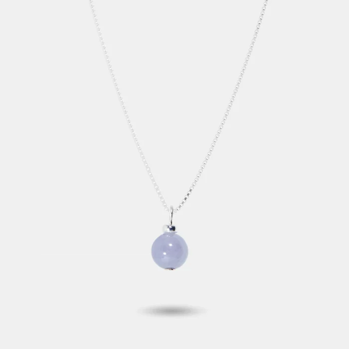 collier jade aux nuances de lavande