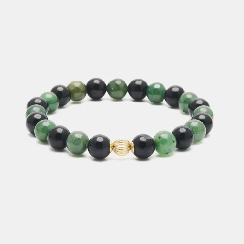bracelet perle de jade vert