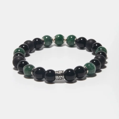 Bracelet en jade vert homme
