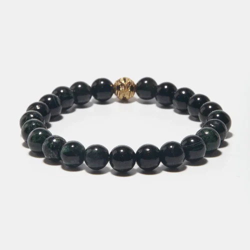 bracelet en perle de jade noir