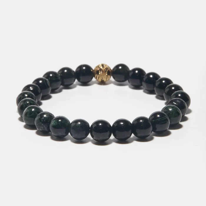 bracelet en perle de jade noir
