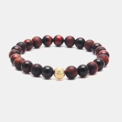 bracelet en perle homme oeil de taureau